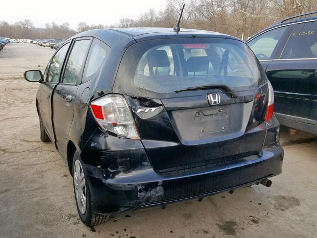 JHMGE8H26AS009813 - 2010 HONDA FIT BLACK photo 3