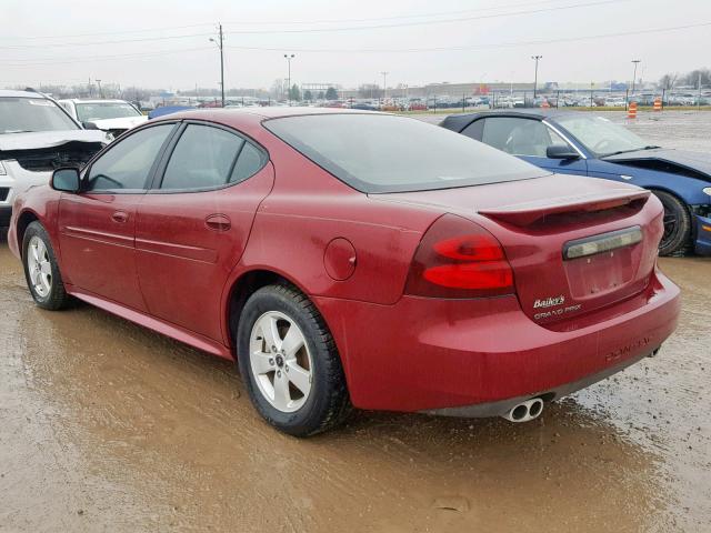 2G2WS522051292846 - 2005 PONTIAC GRAND PRIX BURGUNDY photo 3