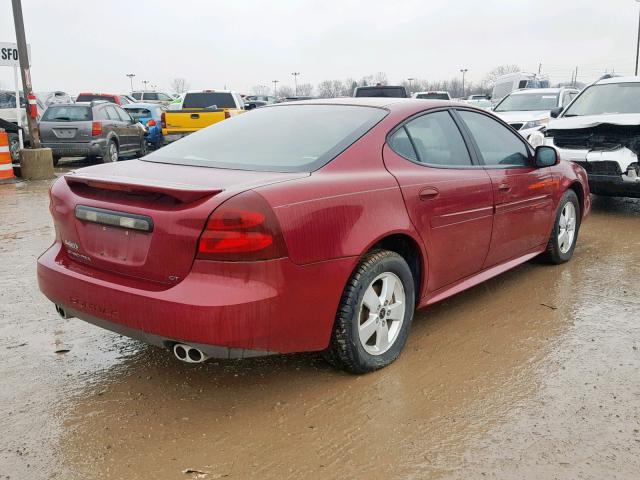 2G2WS522051292846 - 2005 PONTIAC GRAND PRIX BURGUNDY photo 4