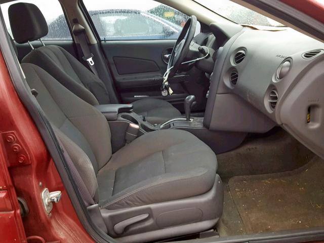 2G2WS522051292846 - 2005 PONTIAC GRAND PRIX BURGUNDY photo 5