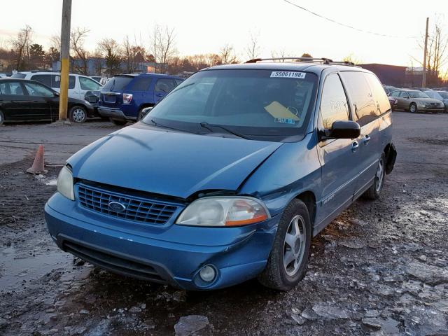 2FMZA57401BB63527 - 2001 FORD WINDSTAR S BLUE photo 2