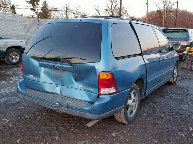 2FMZA57401BB63527 - 2001 FORD WINDSTAR S BLUE photo 4