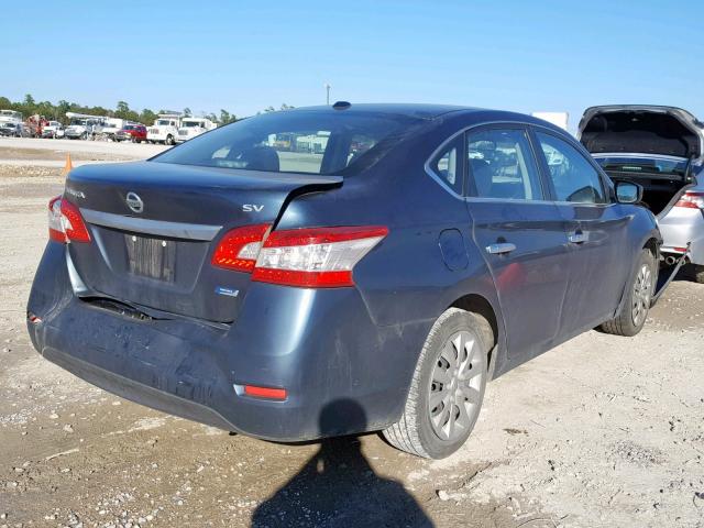 1N4AB7APXDN900003 - 2013 NISSAN SENTRA S TEAL photo 4