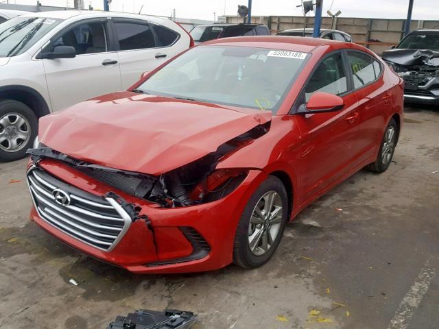 5NPD84LF5JH399607 - 2018 HYUNDAI ELANTRA SE RED photo 2