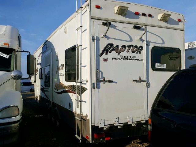 4YDF360397R802435 - 2007 KEYSTONE RAPTOR WHITE photo 3