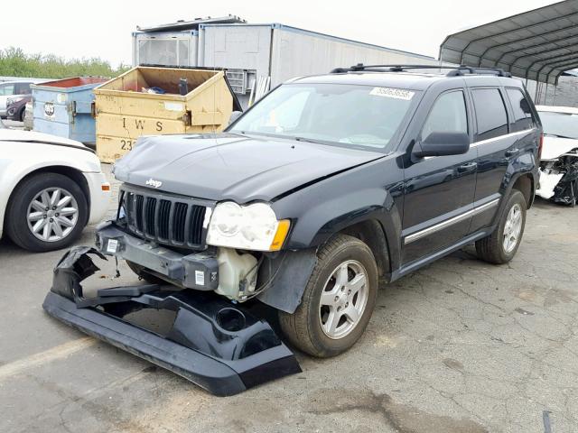 1J4HS58N35C632727 - 2005 JEEP GRAND CHER BLACK photo 2