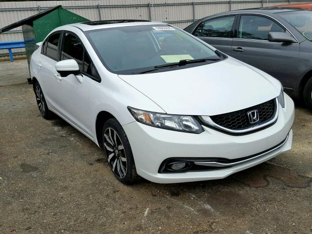 19XFB2F96FE037723 - 2015 HONDA CIVIC EXL WHITE photo 1