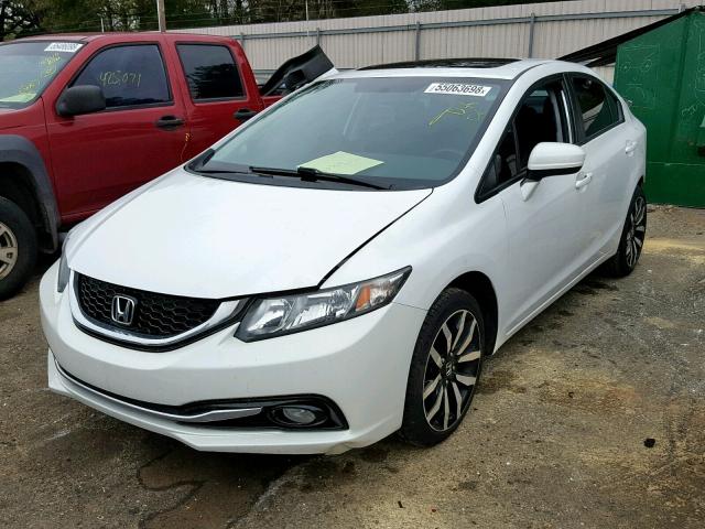 19XFB2F96FE037723 - 2015 HONDA CIVIC EXL WHITE photo 2