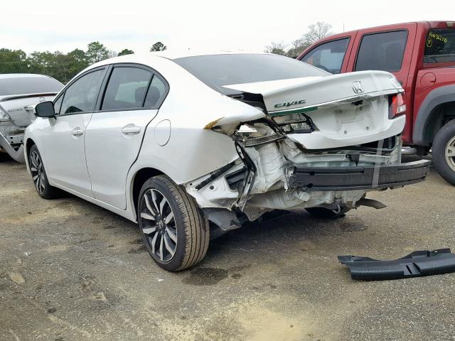 19XFB2F96FE037723 - 2015 HONDA CIVIC EXL WHITE photo 3