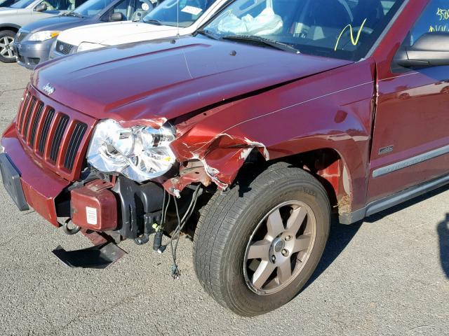 1J8GR48K68C147055 - 2008 JEEP GRAND CHER RED photo 9