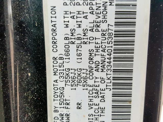 JTLKT334440153877 - 2004 TOYOTA SCION XB Qara foto 10