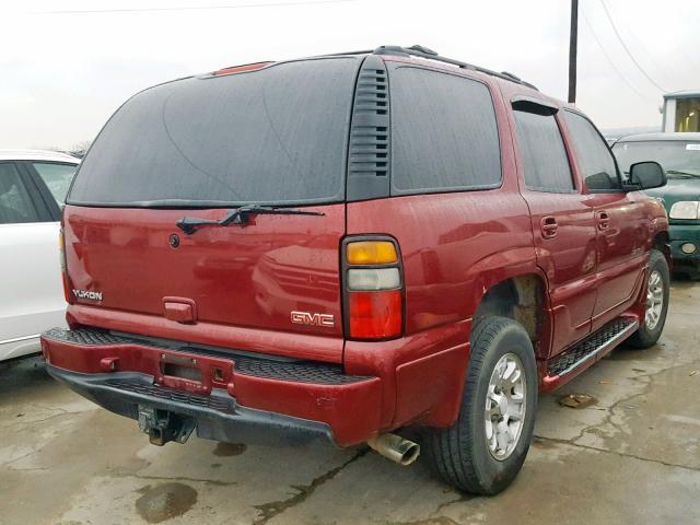 1GKEK63U05J168468 - 2005 GMC YUKON DENA BURGUNDY photo 4