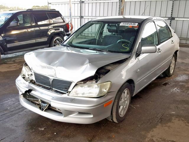 JA3AJ36E43U014520 - 2003 MITSUBISHI LANCER LS SILVER photo 2