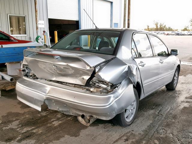 JA3AJ36E43U014520 - 2003 MITSUBISHI LANCER LS SILVER photo 4