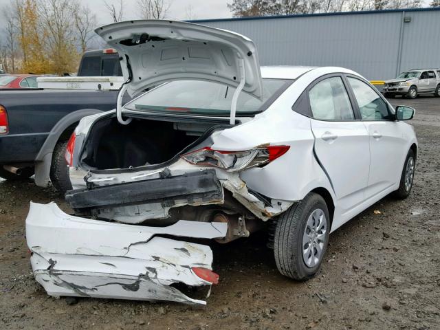 KMHCT4AE1HU334950 - 2017 HYUNDAI ACCENT SE WHITE photo 4