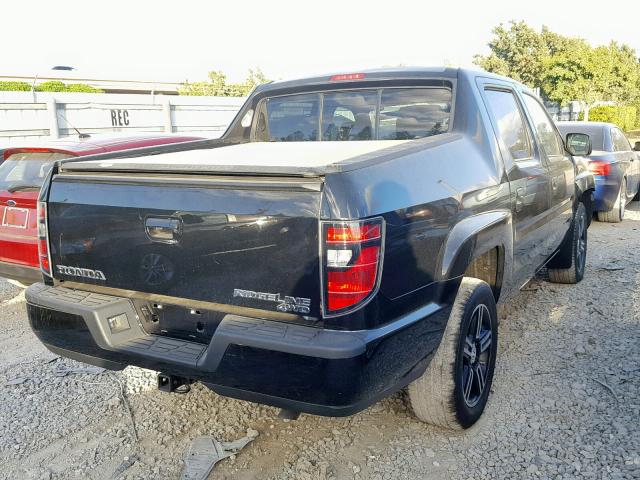 5FPYK1F7XEB013071 - 2014 HONDA RIDGELINE BLACK photo 4