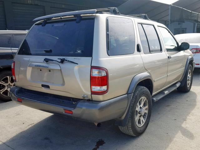 JN8AR07Y6YW445989 - 2000 NISSAN PATHFINDER GOLD photo 4