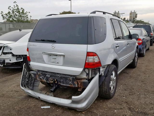 4JGAB75E94A491174 - 2004 MERCEDES-BENZ ML 500 SILVER photo 4