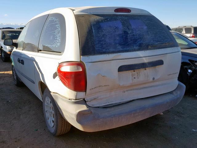 1C4GJ25B22B595085 - 2002 CHRYSLER VOYAGER WHITE photo 3