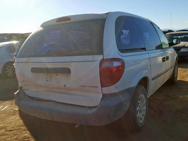 1C4GJ25B22B595085 - 2002 CHRYSLER VOYAGER WHITE photo 4