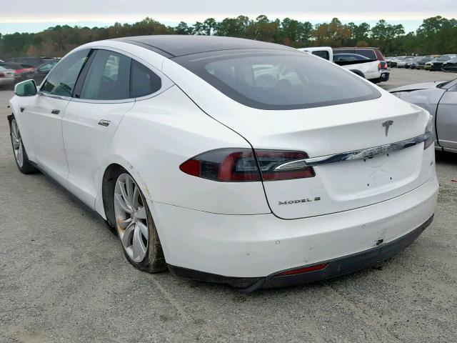 5YJSA1CN4DFP26227 - 2013 TESLA MODEL S WHITE photo 3