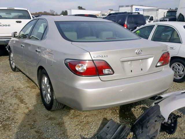 JTHBA30G045046021 - 2004 LEXUS ES 330 GRAY photo 3