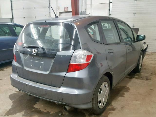 JHMGE8G33DC000611 - 2013 HONDA FIT GRAY photo 4