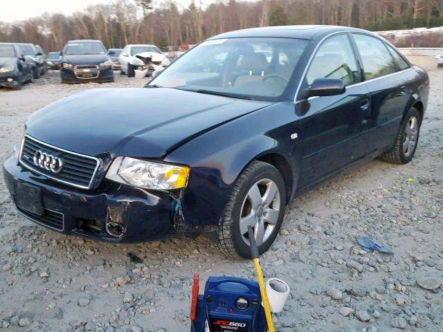 WAULT64B12N139673 - 2002 AUDI A6 3.0 QUA BLUE photo 2