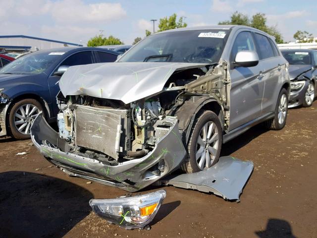 4A4AP4AU8EE006429 - 2014 MITSUBISHI OUTLANDER SILVER photo 2