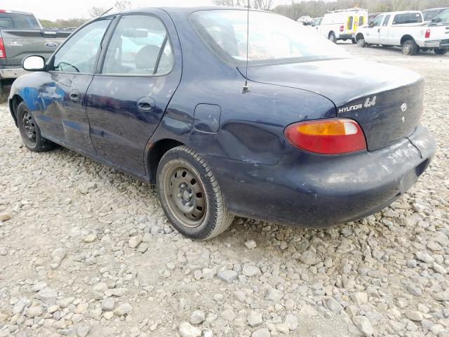 KMHJF24M0VU453820 - 1997 HYUNDAI ELANTRA BLUE photo 3