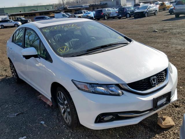 19XFB2F99FE215219 - 2015 HONDA CIVIC EXL WHITE photo 1