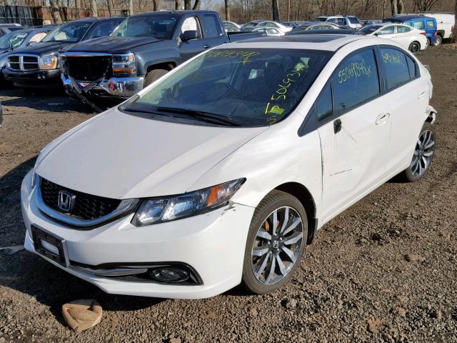 19XFB2F99FE215219 - 2015 HONDA CIVIC EXL WHITE photo 2