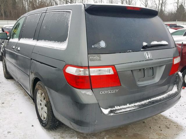 5FNRL38247B092361 - 2007 HONDA ODYSSEY LX GRAY photo 3