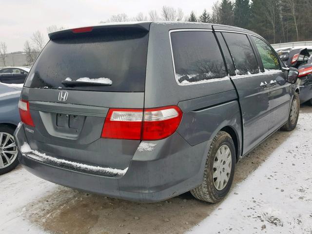 5FNRL38247B092361 - 2007 HONDA ODYSSEY LX GRAY photo 4