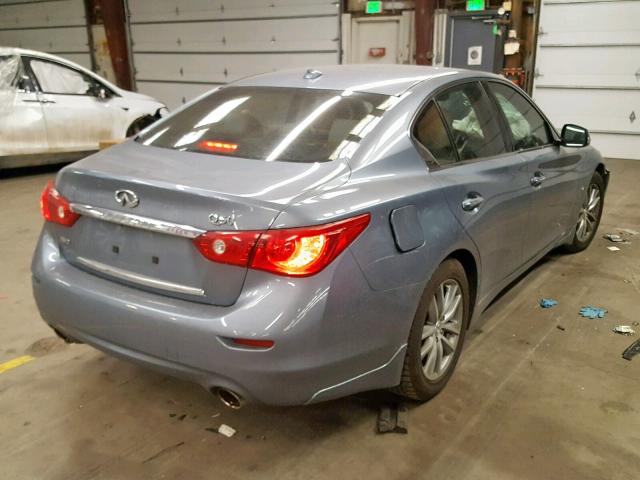 JN1BV7AR3EM690121 - 2014 INFINITI Q50 BASE BLUE photo 4