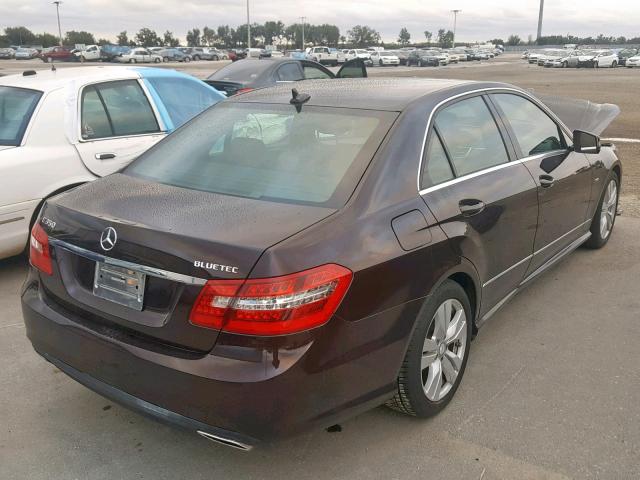 WDDHF2EB4BA430978 - 2011 MERCEDES-BENZ E 350 BLUE BROWN photo 4