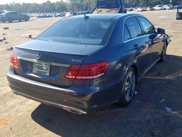 WDDHF5KB0EA907836 - 2014 MERCEDES-BENZ E 350 BLUE photo 4