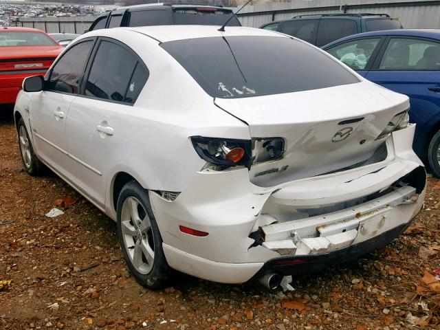 JM1BK323551267311 - 2005 MAZDA 3 S WHITE photo 3