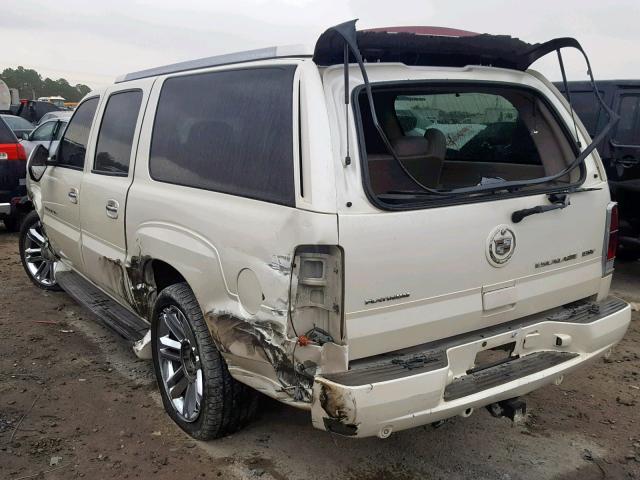 3GYFK66N24G264326 - 2004 CADILLAC ESCALADE E WHITE photo 3