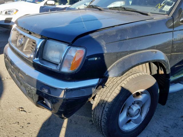 1N6ED27Y2YC340856 - 2000 NISSAN FRONTIER C BLACK photo 9