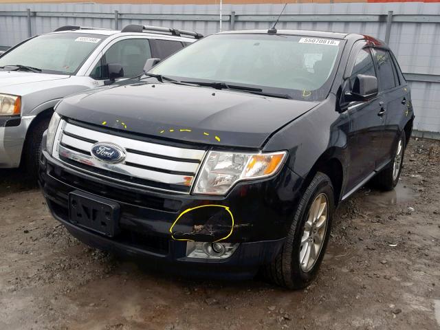 2FMDK3JCXABB43216 - 2010 FORD EDGE SEL BLACK photo 2