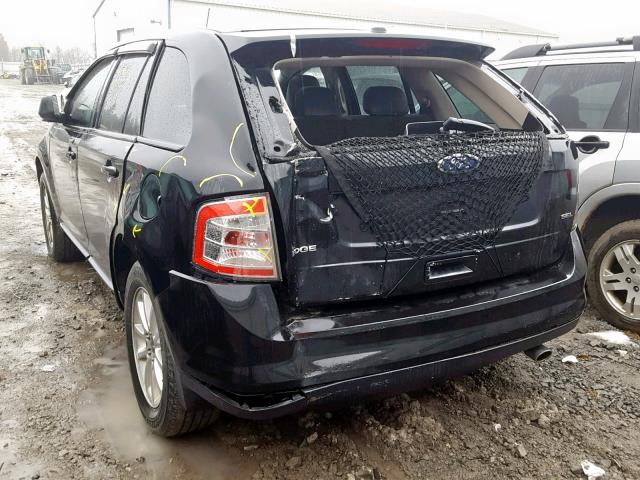 2FMDK3JCXABB43216 - 2010 FORD EDGE SEL BLACK photo 3