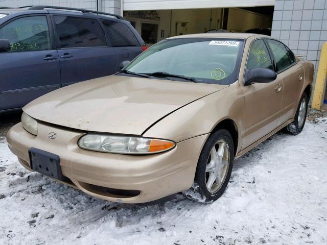 1G3NL52E14C227513 - 2004 OLDSMOBILE ALERO GL GOLD photo 2