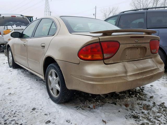 1G3NL52E14C227513 - 2004 OLDSMOBILE ALERO GL GOLD photo 3