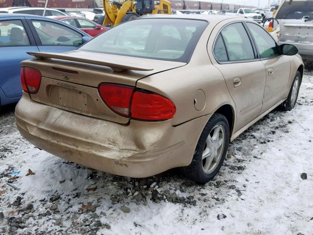 1G3NL52E14C227513 - 2004 OLDSMOBILE ALERO GL GOLD photo 4