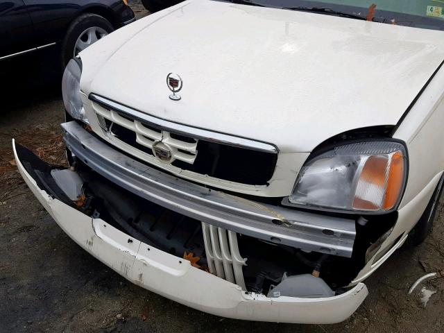 1G6KF57922U210932 - 2002 CADILLAC DEVILLE DT WHITE photo 9