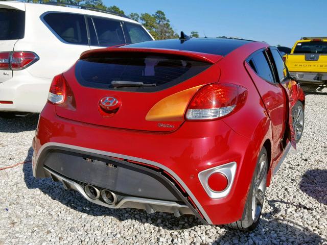 KMHTC6AE9DU127955 - 2013 HYUNDAI VELOSTER T RED photo 4