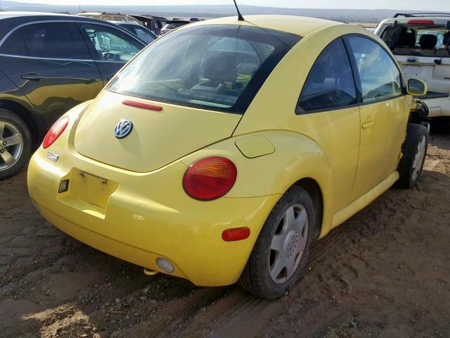 3VWCT21C91M401096 - 2001 VOLKSWAGEN NEW BEETLE YELLOW photo 4