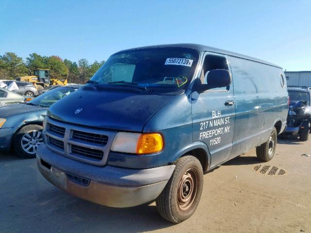 2B7KB31Y11K518367 - 2001 DODGE RAM VAN B3 GREEN photo 2