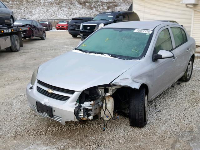 1G1AL58F387123451 - 2008 CHEVROLET COBALT LT SILVER photo 2